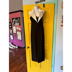 Vintage 90s tuxedo gown with sparkly chest